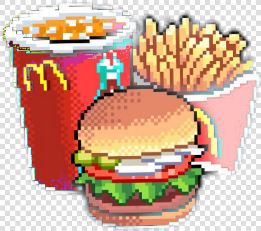 Mcdonald Tumblr Chick Chips Burger Hake Hakeslider   Pixel Food Transparent  HD Png DownloadTransparent PNG