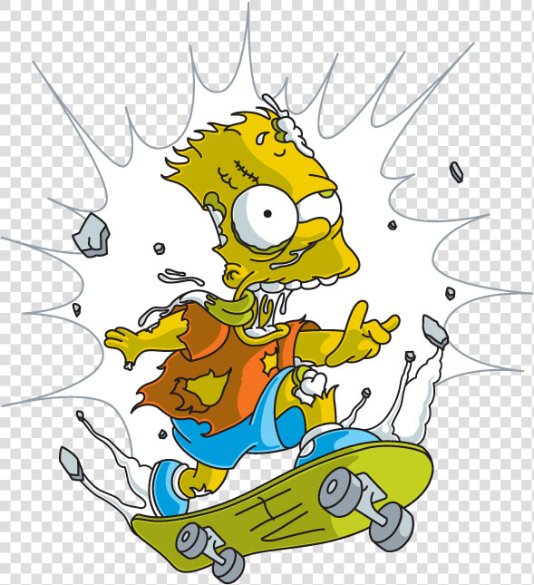 Bart Simpson Skateboarding Homero   Bart Simpson Png  Transparent PngTransparent PNG