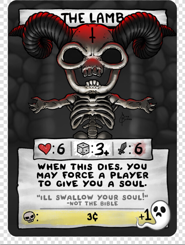 The Lamb Card   Binding Of Isaac Four Souls Gold Box  HD Png DownloadTransparent PNG