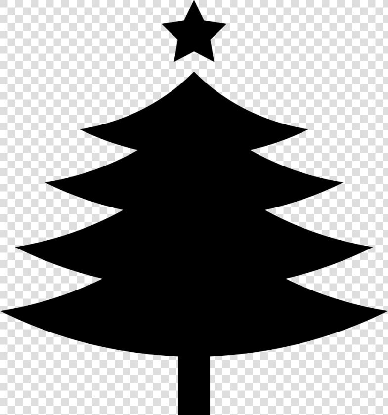 Christmas Tree With A Fivepointed Star On Top   Svg Christmas Tree Free  HD Png DownloadTransparent PNG