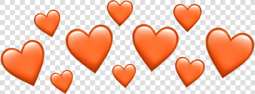 Png Download Source Orange Heart Heartcrown Emoji Emojiiphone   Orange Hearts Transparent Background  Png DownloadTransparent PNG