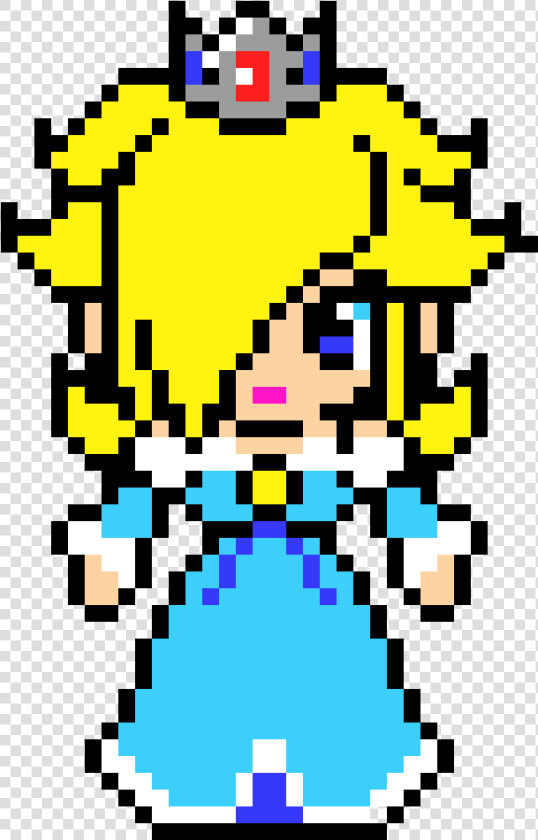 Mario Rosalina Pixel Art Grid   Pixel Art Mario Princess Rosalina  HD Png DownloadTransparent PNG