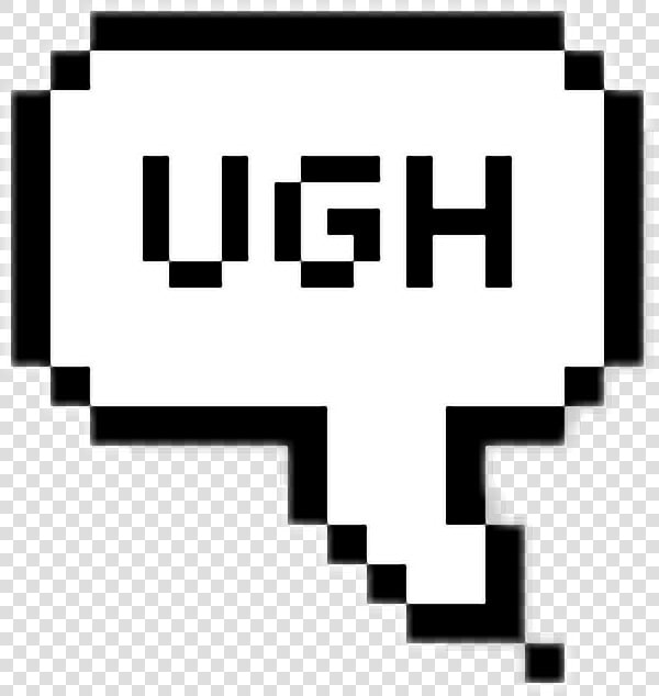  ugh  sticker  pixel  tumblr  speechbubble   Cute Pixel Speech Bubble  HD Png DownloadTransparent PNG