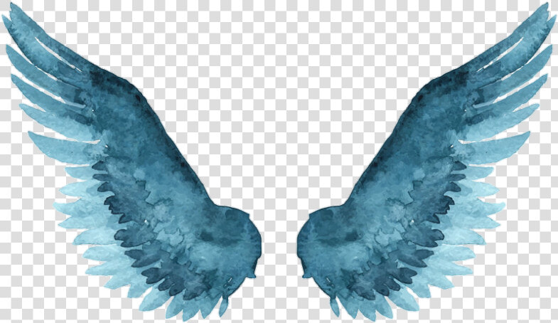  wings  paint  fly  blue  epic  aesthetic  ily  cute   Watercolor Angel Wings  HD Png DownloadTransparent PNG