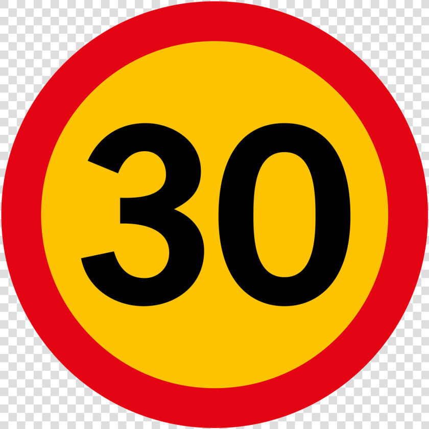 Traffic Sign Speed Limit 30 Icon Illustration   Hastighetsskylt 50  HD Png DownloadTransparent PNG