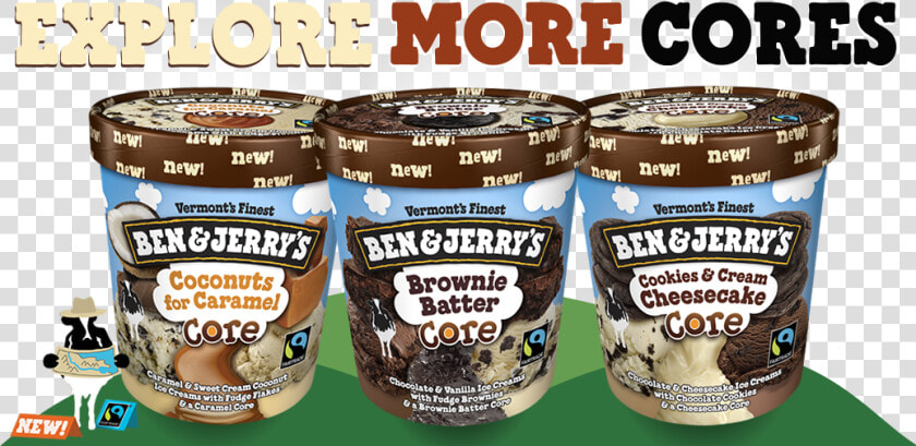 Ben And Jerry  39 s Ice Cream Brownie Batter Core 2019  HD Png DownloadTransparent PNG