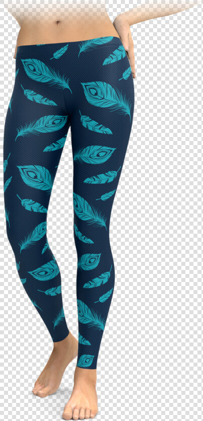 Blue Feather Leggings   Leggings Spider Png  Transparent PngTransparent PNG