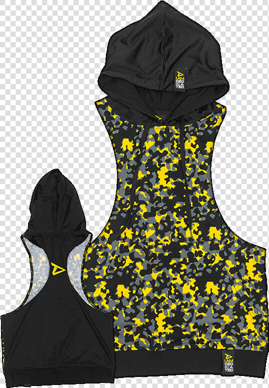 Hooded Stringer With Camo Pattern By Dedicated Nutrition   Dedicated Hooded Stringer Camo  HD Png DownloadTransparent PNG