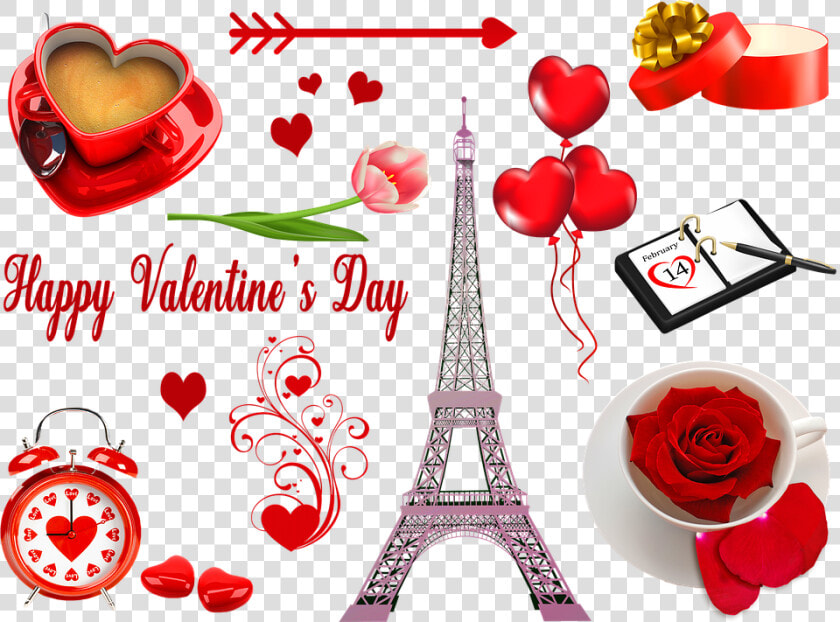 San Valentín Clip Art  Torre Eiffel Francés  HD Png DownloadTransparent PNG