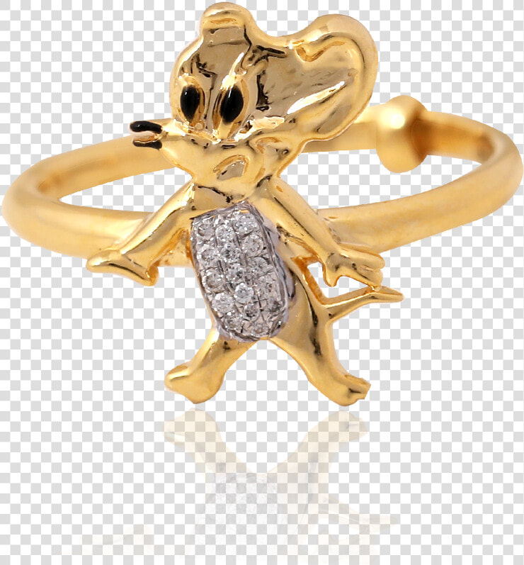 Cute Jerry Gold Ring   Body Jewelry  HD Png DownloadTransparent PNG