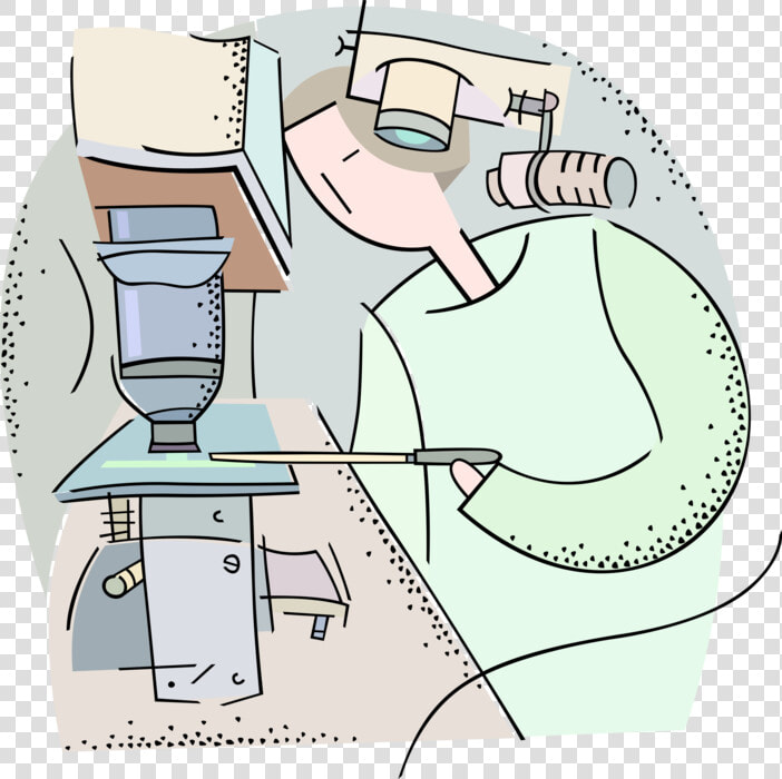 Vector Illustration Of Electronic Microscope Uses Beam   Cartoon  HD Png DownloadTransparent PNG