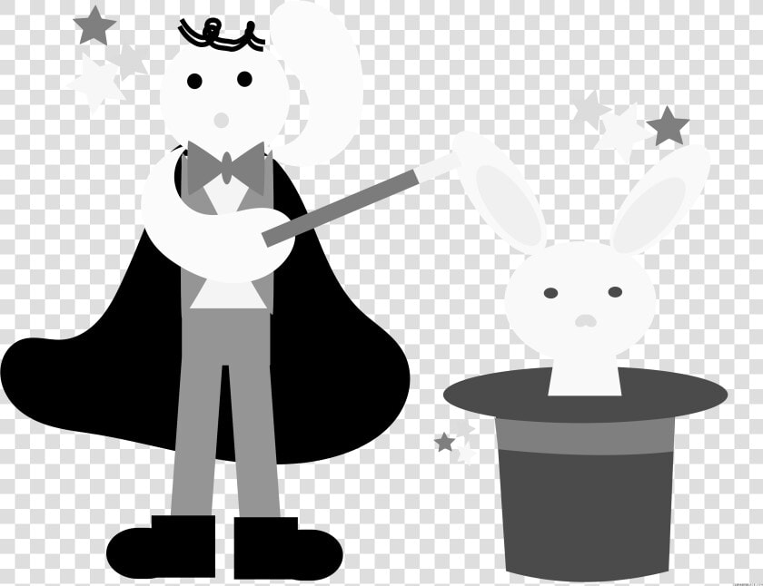 Magician With A Rabbit Clipart   Cute Magicians Png  Transparent PngTransparent PNG