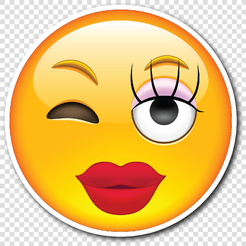 Girly Smiley Face Vinyl   Emoji Girl Sticking Tongue Out  HD Png DownloadTransparent PNG