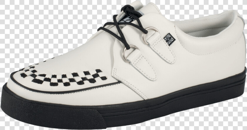 Tuk White Leather 2 ring Creeper Sneaker   Tuk White Leather Creepers  HD Png DownloadTransparent PNG