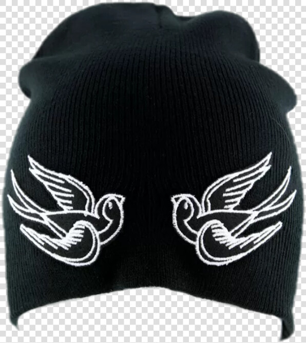  bird  black  beanie  beanies  hat  tumblr  grunge   Beanie  HD Png DownloadTransparent PNG