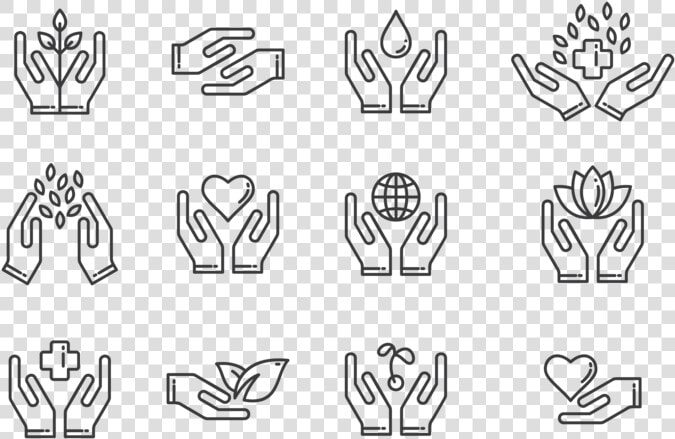 Healing Hands Icons Vector   Healing Hands Icon Set  HD Png DownloadTransparent PNG