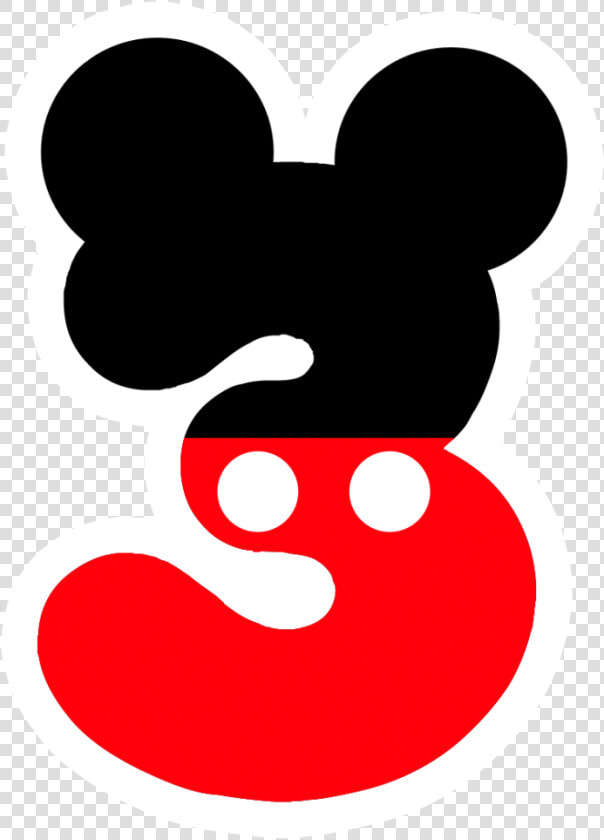 Clip Art Numeros Mickey   3rd Birthday Mickey Mouse  HD Png DownloadTransparent PNG