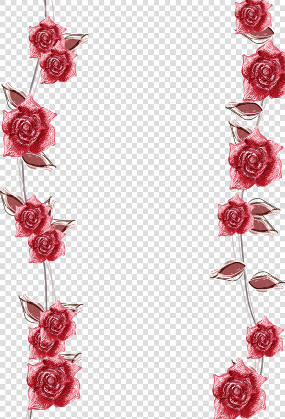 Pink Roses Border Background Png Download   Clear Background Rose Border  Transparent PngTransparent PNG