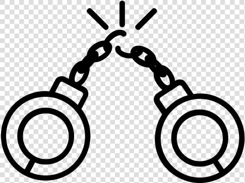 Handcuffs Rubber Stamp Stampmore   Broken Handcuffs Easy Drawing  HD Png DownloadTransparent PNG