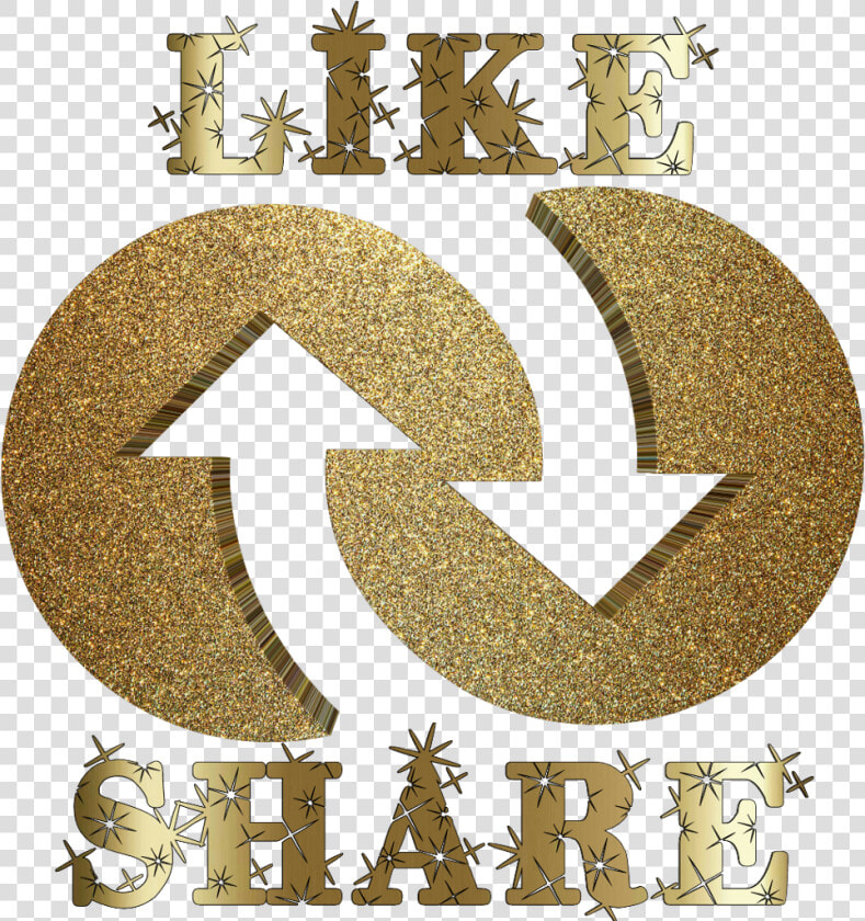  like  share  youtube  gold  golden  ouro  dourado   Poster  HD Png DownloadTransparent PNG