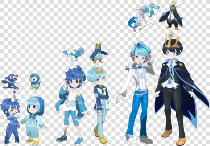 Popplio Piplup Brionne Prinplup Primarina Empoleon   Piplup Prinplup Empoleon Hentai  HD Png DownloadTransparent PNG