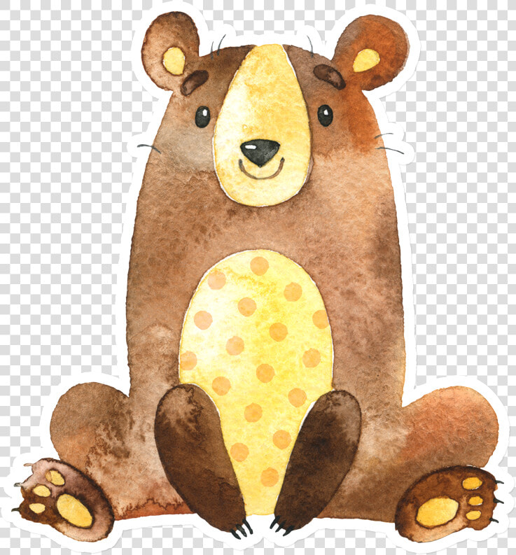 Sticker That Kick Ass Watercolor Bear   Watercolor Bear Clipart  HD Png DownloadTransparent PNG