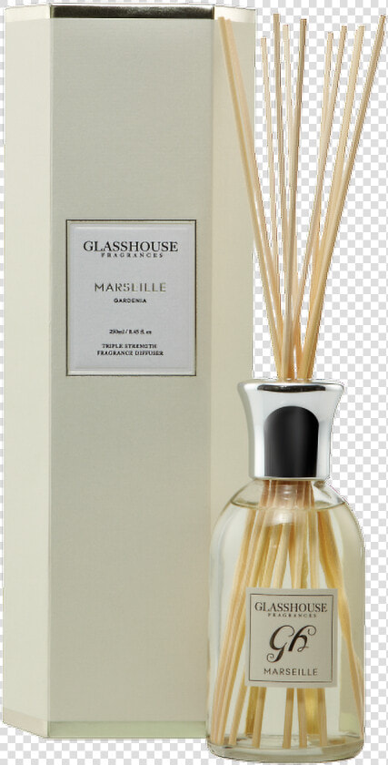 Marseille Gardenia 250ml Fragrance Diffuser By Glasshouse   Amalfi Coast Glasshouse Candle  HD Png DownloadTransparent PNG