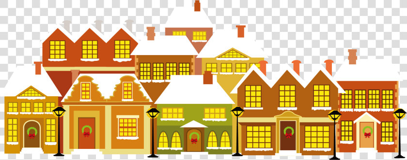 Cartoon House Christmas   Christmas House Background Clipart  HD Png DownloadTransparent PNG