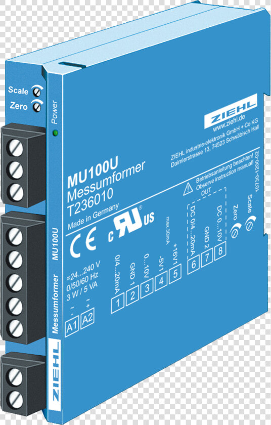 Mu100u Produktfoto Ziehl   Drehstromwächter  HD Png DownloadTransparent PNG