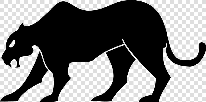 Black Panther Cougar Silhouette Clip Art   Silhouette Of Panther  HD Png DownloadTransparent PNG