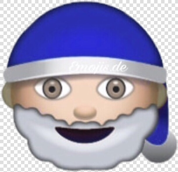  emojis  emoji  blue  azul  santaclaus  santa  papanoel   Emoji Do Papai Noel  HD Png DownloadTransparent PNG