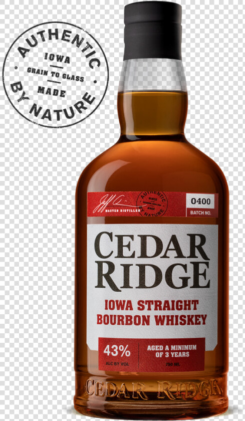 Cedar Ridge Iowa Bourbon Whiskey   American Whiskey  HD Png DownloadTransparent PNG