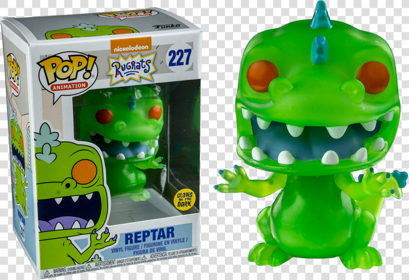 Reptar Glow In The Dark Us Exclusive Pop Vinyl Figure   Reptar Glow In The Dark Pop  HD Png DownloadTransparent PNG