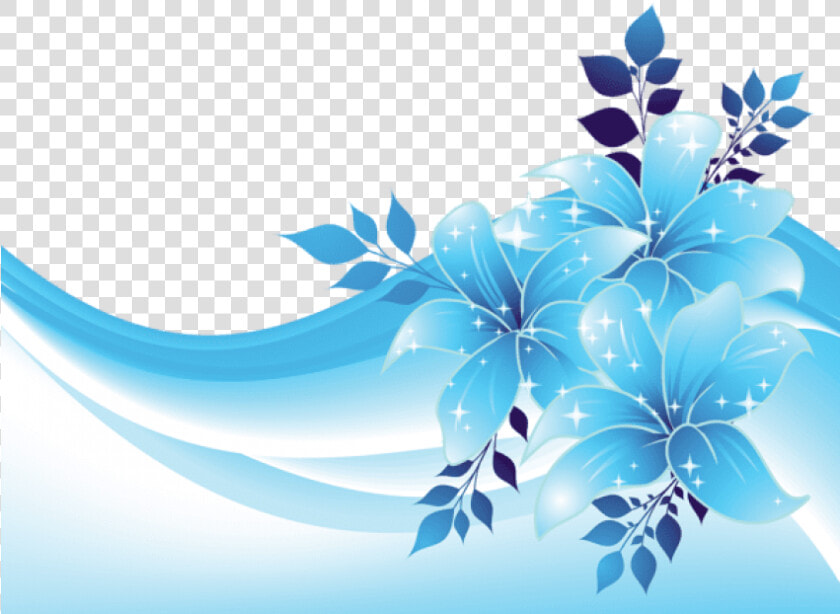 Transparent Flowers  Paper Background  Textured Background    Blue Flower Border Png  Png DownloadTransparent PNG