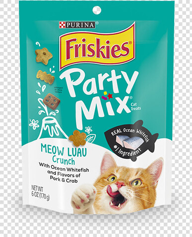 Party Mix Meow Luau Crunch Cat Treats   Friskies  HD Png DownloadTransparent PNG