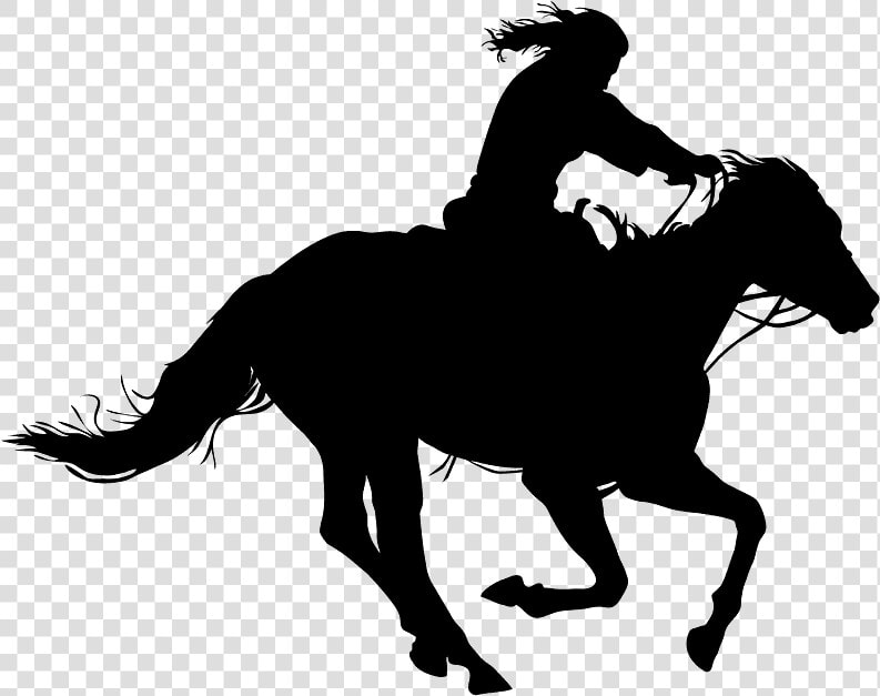 Cowboy Riding Horse Silhouette  HD Png DownloadTransparent PNG