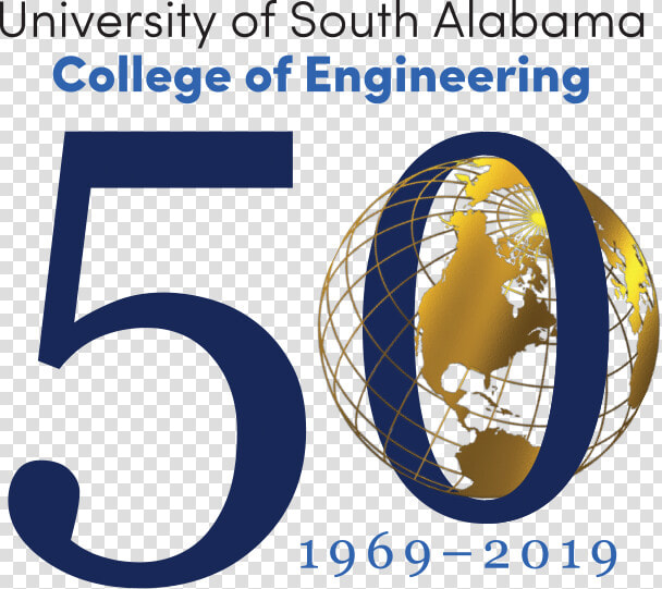 Usa College Of Engineering 50th Anniversary Logo   University Of South Alabama Logo College Of Engineering  HD Png DownloadTransparent PNG