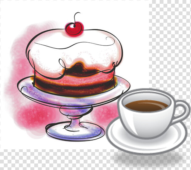 Coffee Clipart Tea Cake   Coffee And Dessert Clipart  HD Png DownloadTransparent PNG