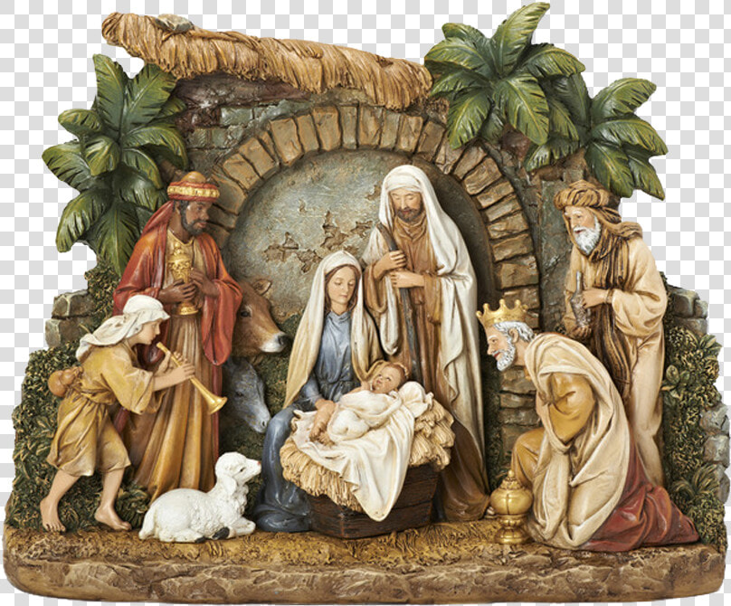 Transparent Nativity Silhouette Png   Nativity Scene Christian Christmas  Png DownloadTransparent PNG