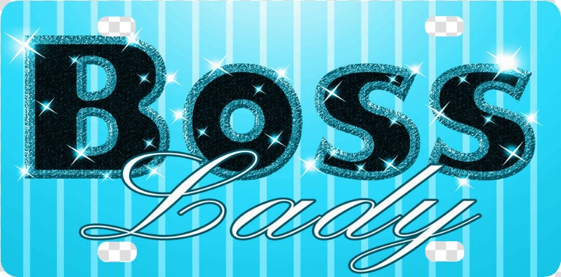 Baby Blue Boss Lady Bling Classic License Plate   Graphic Design  HD Png DownloadTransparent PNG