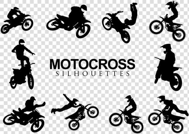 Motocross Silhouette Vector Free  HD Png DownloadTransparent PNG