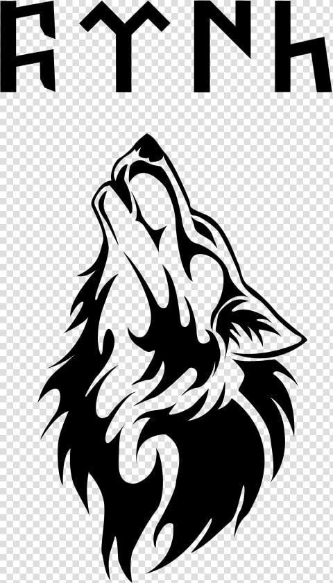 Tattoo Flash Drawing Gray Wolf   Tribal Wolf Tattoo Design  HD Png DownloadTransparent PNG