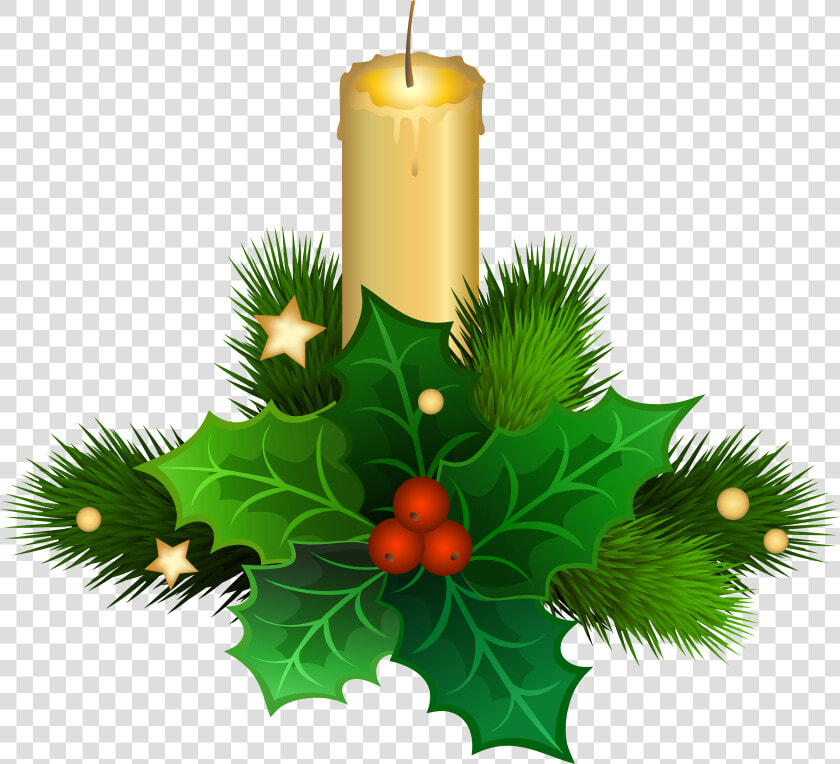 Transparent Holly Clip Art   Christmas Candles Stock Vector  HD Png DownloadTransparent PNG