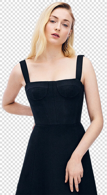 Sophie Turner   Sophie Turner Black Dress  HD Png DownloadTransparent PNG