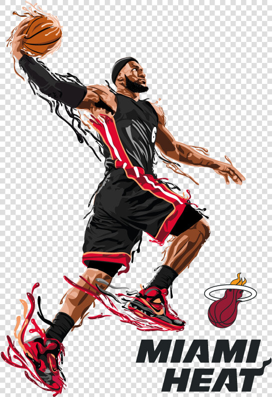 Lebron James Png Vector Basket   Miami Heat  Transparent PngTransparent PNG