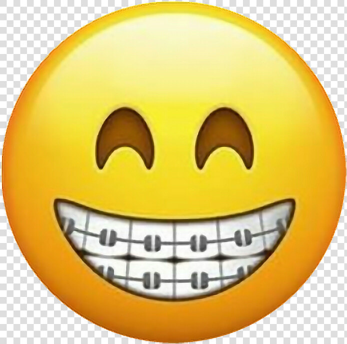 Clip Art Brace Smiley Face   Braces Emoji  HD Png DownloadTransparent PNG