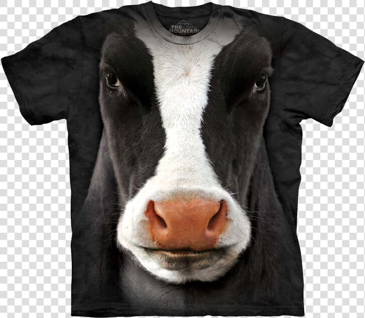 Black Cow Face   T Shirt With Cow  HD Png DownloadTransparent PNG