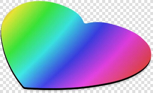 Crayon Box Ombre Rainbow Heart shaped Mousepad   Heart  HD Png DownloadTransparent PNG