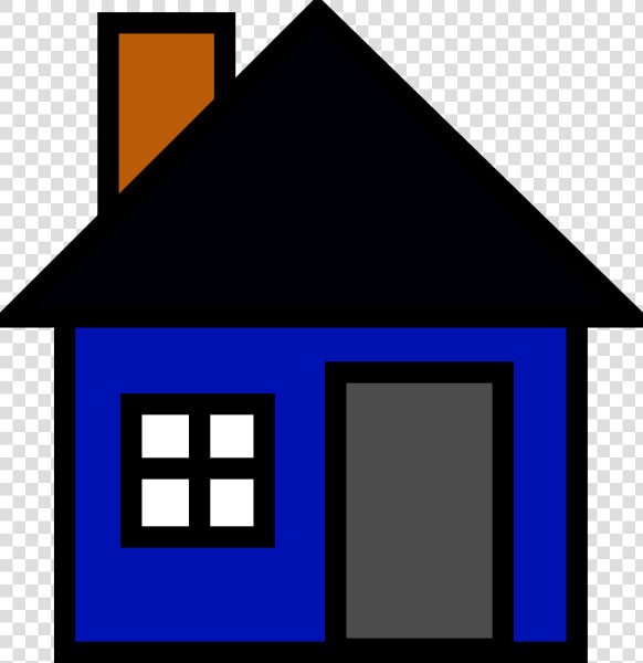 Blue House Svg Clip Arts   House Clip Art  HD Png DownloadTransparent PNG