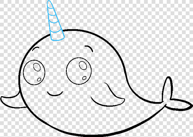 How To Draw A Cute Narwhal   Drawings Of A Narwhal  HD Png DownloadTransparent PNG